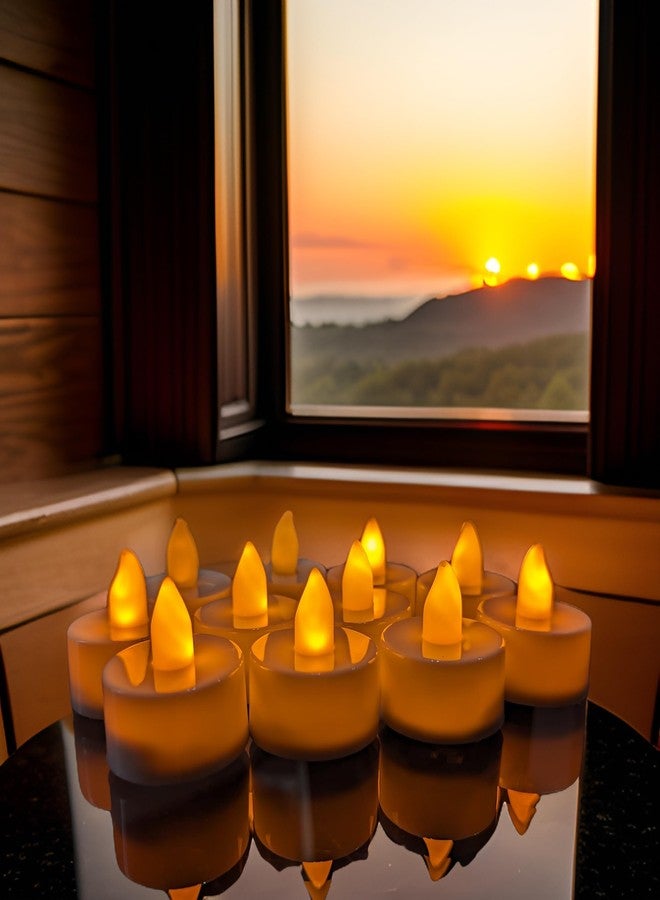 EIN SOF LED Tealight Candles - Pack of 24, Safe, Eco-Friendly, and Long-Lasting Flameless & Smokeless Candles for Romantic Ambiance and Versatile Decorating - Warm White, 3cmx3cm - Image 2